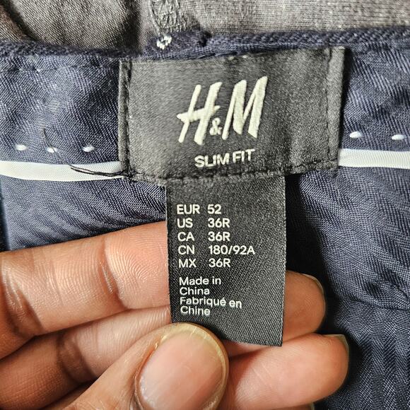 H & M Navy Blue Casual Slim Fit Pants Size 18 - Picture 8 of 9